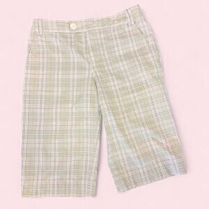 Vintage Y2K Morrissey Y ? size 4 pastel plaid capri pants Coquette y2k preppy